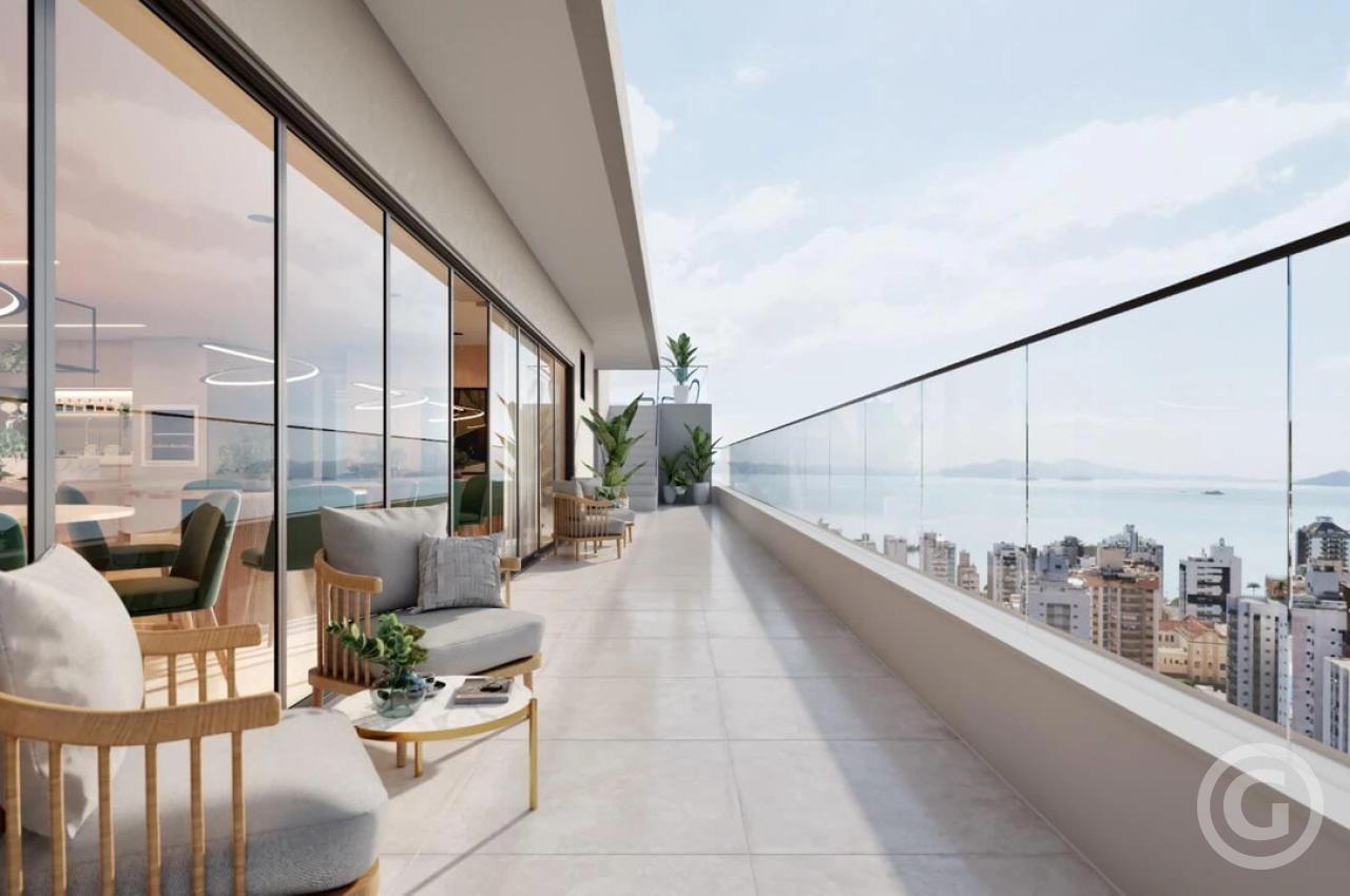 terraço com vista para o mar